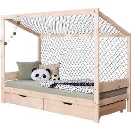 MID.YOU POSTEĽ S ÚLOŽNÝM PRIESTOROM, 90/200 cm prírodná farba.