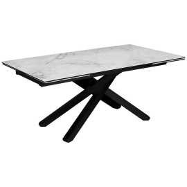 Novel JEDÁLENSKÝ STÔL, čierna, biela, 180-280/76/98 cm.