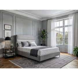 MID.YOU BOXSPRINGOVÁ POSTEĽ, 120/200 cm svetlosivá.