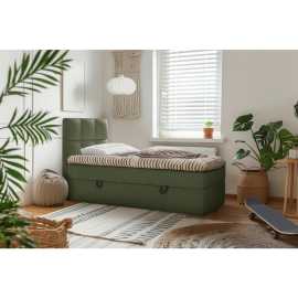 MID.YOU AMERICKÁ POSTEĽ, 90/200 cm, tmavozelená.