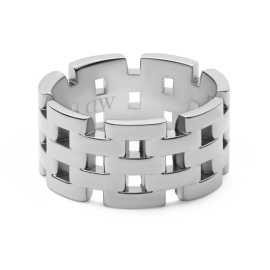 Daniel Wellington Dizajnový oceľový prsteň 5-Link DW0040103 50 mm.