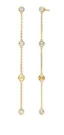 Michael Kors Dlhé pozlátené náušnice s kubickými zirkónmi MKC1717CZ710.