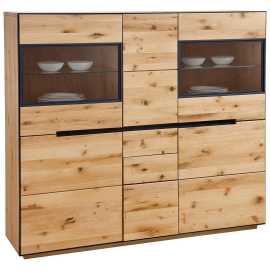 Linea Natura VYSOKÁ KOMODA, divoký dub, farba duba, 155/136/38 cm.