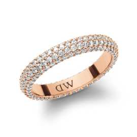 Daniel Wellington Trblietavý bronzový prsteň s kryštálmi Pavé DW0040062 60 mm.