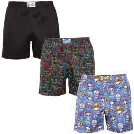 3PACK pantalón corto de dormir para hombre Styx multicolor (3DTP09036) M.