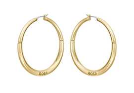 Hugo Boss Pozlátené kruhové náušnice June 1580570.
