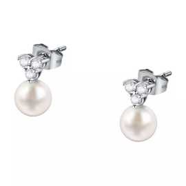 Morellato Pôvabné strieborné náušnice s perlami Perla SAER52.