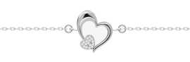 Preciosa Romantický strieborný náramok Tender Heart s kubickou zirkóniou 5339 00.