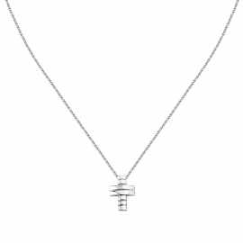 Morellato Náhrdelník z recyklovaného striebra s diamantom Krížik Diamonds SAYE01.
