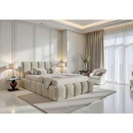 Livetastic ČALÚNENÁ POSTEĽ, 160/200 cm, piesková.