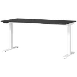 Novel PÍSACÍ STÔL, grafitová, biela, 160/80/72-118 cm.