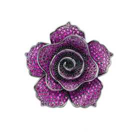 Oliver Weber Trblietavá kvetinová brošňa s kryštálmi Peony 58053.