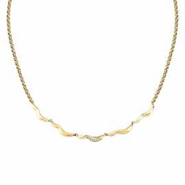 Morellato Elegantný pozlátený náhrdelník s kryštálmi Design SAYP01.