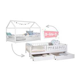 MID.YOU POSTEĽ S ÚLOŽNÝM PRIESTOROM, 140/200 cm biela.