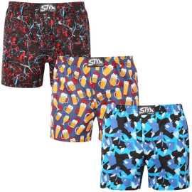 3PACK Caleçons pour hommes Styx premium art caoutchouc classique (3AP18458) XXL.
Vous souhaitez bénéficier d'un confort absolu tout en vous distinguant par un style original ?
Satin de coton de luxe pour un confort optimal
Les shorts sont fabriqués en satin 100 % coton, ce qui leur confère douceur, légèreté et aération.
Coupe classique et confortable et imprimés originaux
Le short Styx pour homme a une coupe plus ample qui vous donne une liberté de mouvement maximale.
Pourquoi ne pas manquer le short de Styx

Satin de coton de première qualité : Le toucher luxueux et la texture douce vous permettront de rester à l'aise tout au long de la journée.
Conception unique : Des motifs originaux et des couleurs vives vous mettront instantanément de bonne humeur.
Qualité tchèque : Fabrication de précision et longue durée de vie.

La qualité de la République tchèque, c'est le sous-vêtement Styx.
Les sous-vêtements Styx sont entièrement fabriqués en République tchèque.
Comment entretenir un short pour qu'il reste longtemps comme neuf ?

Blanchisserie: Nous recommandons un lavage à 30°C pour préserver la douceur et la richesse des couleurs du short.
Séchage: Oubliez le sèche-linge pour que le satin conserve son aspect luxueux.
Repassage : Vous pouvez ne pas utiliser le fer à repasser ou le régler sur une température basse pour éviter d'endommager la texture délicate du tissu.

Conseil : Devenez un expert de l'entretien de la lingerie les conseils de notre article et donnez à vos pièces préférées le soin qu'elles méritent.