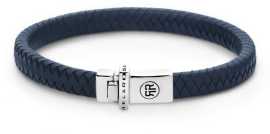 Rebel&Rose Modrý kožený náramok Small Braided Blue RR-L0150-S 15 cm - XS.