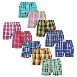 10PACK Caleçons pour hommes Styx caoutchouc classique multicolore (10A110110) M.
Offrez-vous du style et du confort avec les shorts pour hommes Styx aux couleurs vives et aux motifs originaux.
Matière souple pour un confort tout au long de la journée
Le short Styx est fabriqué en 100 % coton, ce qui lui confère douceur et respirabilité, même lorsqu'il est porté toute la journée.
Un design original et une coupe confortable
Le short Styx apportera de la gaieté et un style unique à votre garde-robe grâce à ses couleurs audacieuses et ses imprimés originaux.
Pourquoi acheter des shorts Styx ?

Fabriqués en République tchèque, ils mettent l'accent sur la qualité et la précision.


Matière 100 % coton pour plus de douceur et de confort.


Des dessins originaux et amusants qui vous démarqueront.

La qualité de la République tchèque, c'est le sous-vêtement Styx.
Les sous-vêtements Styx sont entièrement fabriqués en République tchèque.
Comment entretenir les shorts Styx
Pour préserver la qualité et le confort de vos shorts, suivez les conseils suivants :

Blanchisserie: Laver à une température maximale de 30 °C pour conserver l'intensité des couleurs et la douceur du coton.


Séchage: Nous ne recommandons pas de les sécher dans le sèche-linge, mais plutôt de les laisser sécher à l'air libre.


Repassage: Pour un aspect plus lisse, vous pouvez repasser le short à basse température.

Conseil : Devenez un expert de l'entretien de la lingerie grâce aux conseils de notre article et donnez à vos pièces préférées le soin qu'elles méritent.