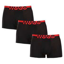 3PACK Moške boksarice HUGO črne (50545667 001) XXL.
Stavite na brezčasno eleganco in vrhunsko udobje z moškimi boksericami HUGO.
Material, ki se vam popolnoma prilagodi
Kombinacija visokokakovostnega bombaža s pridihom elastana zagotavlja optimalno kombinacijo udobja in prilagodljivosti.
Stil, ki govori sam zase
Trezna barvna shema je primerna za vse moške, ki ne marajo ekscentričnosti.
Zakaj vam bodo všeč bokserice HUGO

Vrhunski material v kombinaciji bombaža in elastana.
Elegantna zasnova v klasičnih barvah.
Daljše noge za večje udobje.

Spodnje perilo Hugo za ljubitelje udobja in razkošja
Blagovna znamka spodnjega perila Hugo spada v družino oblačil Hugo Boss in se odlikuje po kakovostnih materialih in natančni izdelavi.
Kako skrbeti za bokserje HUGO
Če želite, da bodo vaše najljubše bokserice dolgo zdržale, vam priporočamo, da upoštevate naslednje nasvete.

Pralnica: Pero ima temperaturo 40 °C.
Sušenje: Bokserje lahko sušite v sušilnem stroju na nežnem programu.
Likanje: Če je treba, jih likate na notranji strani pri nižji temperaturi.

Nasvet: Postanite strokovnjak za vzdrževanje spodnjega perila z z nasveti v našem članku in svojim najljubšim kosom zagotovite nego, ki si jo zaslužijo.